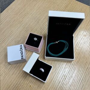 Pandora bracelet with 2 charms bundle